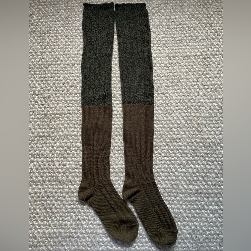 Two-tone Overknee Socks